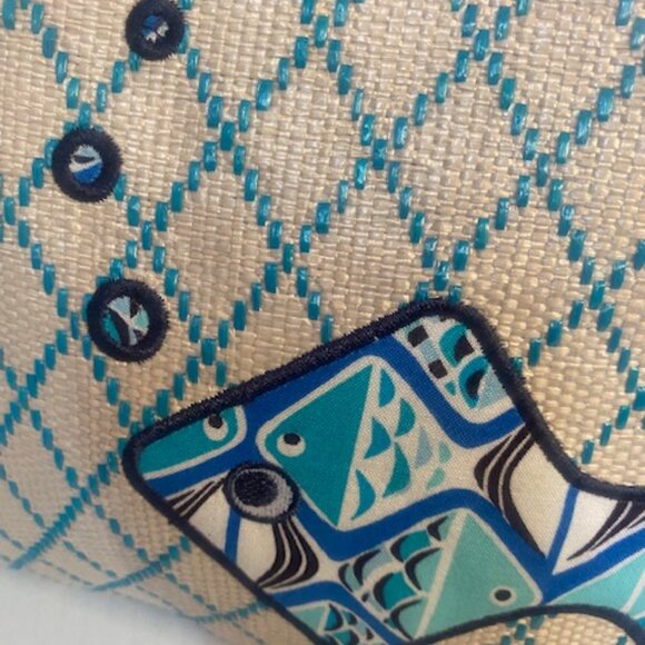 Vera Bradley Beach Crossbody bag in the Go Fish Blue pattern - Picture 5 of 7